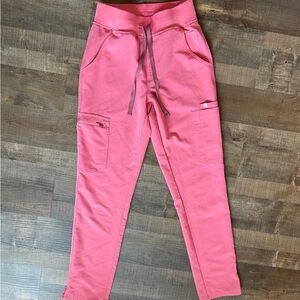 Figs High Waist Yola skinny Scrub Pants Pink Quartz XS